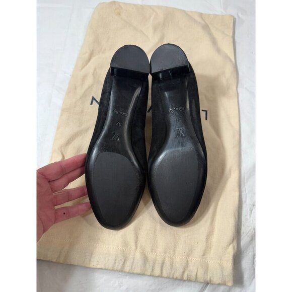 Louis Vuitton Black Suede Revival Ballet Flats Size 37 - Picture 13 of 16